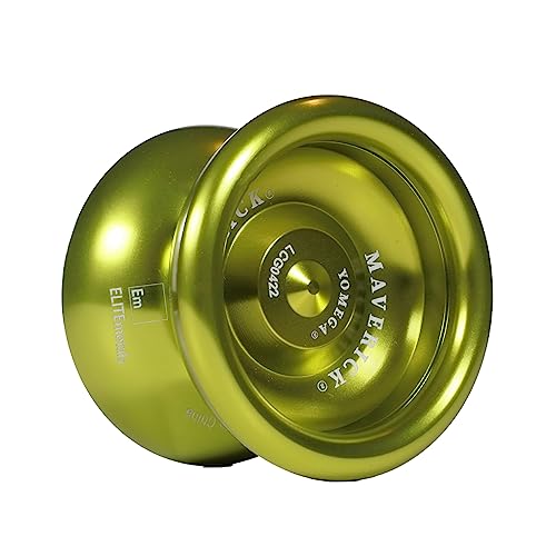 Yomega Maverick - Professionelles Aluminium-Metall Yoyo für Kinder und Anfänger mit Kugellager der Größe C für fortgeschrittene Yoyo Tricks und reaktionsschnelle Rückkehr (Grün) von Yomega