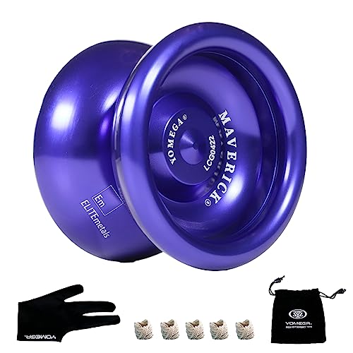 Yomega Maverick - Professionelles Aluminium-Metall Yoyo für Kinder und Anfänger mit Kugellager der Größe C für fortgeschrittene Yoyo Tricks und reaktionsschnelle Rückkehr (violett) von Yomega