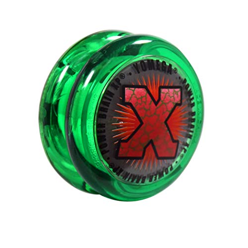 Yomega Power Brain XP yoyo - Professional yoyo with a Smart Switch which enables Players to Choose Between Auto-Return and Manual Styles of Play. + Extra 2 Strings & 3 Month Warranty (Green) von Yomega