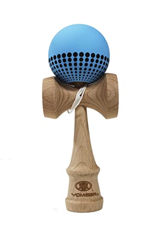 Yomega Pro Model Kendama – The Traditional Japanese Toss and Catch Skill Game with Rubberized Paint for Easier Skill Building Play (Light Blue) von Yomega