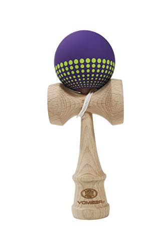 Yomega Pro Model Kendama – The Traditional Japanese Toss and Catch Skill Game with Rubberized Paint for Easier Skill Building Play (Purple) von Yomega
