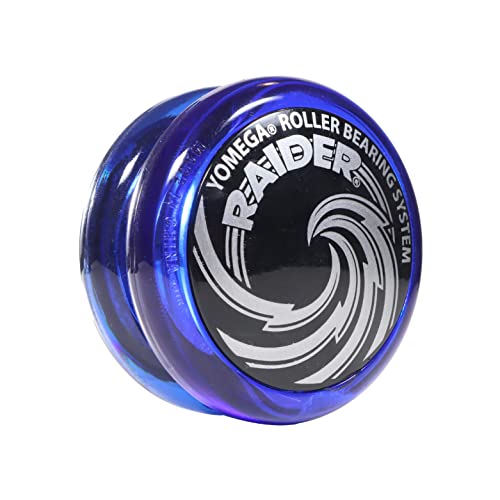 Yomega Raider - Professional Responsive Ball Bearing Yoyo, Great for Kids, Beginners and for Advanced String Yo-Yo Tricks and Looping Play. + Extra 2 Strings & 3 Month Warranty (Blue/Black Cap) von Yomega
