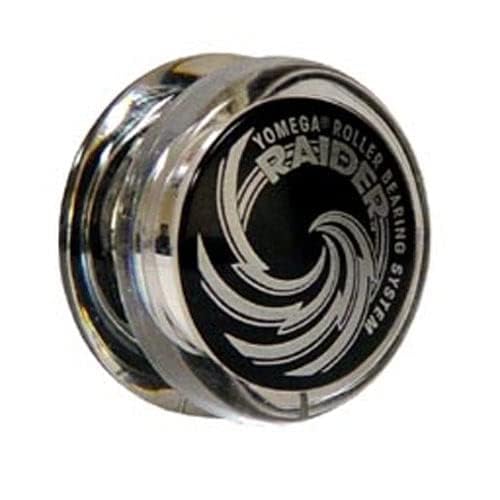 Yomega Raider - Professional Responsive Ball Bearing Yoyo, Great for Kids, Beginners and for Advanced String Yo-Yo Tricks and Looping Play. + Extra 2 Strings & 3 Month Warranty (Clear/Black Cap) von Yomega