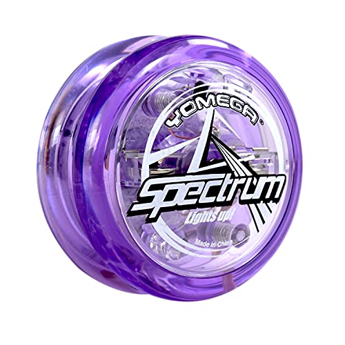 Yomega Spectrum beleuchtet den Fireball-Transaxle YoYo mit LED-Leuchten für mittlere, fortgeschrittene und Profi Level Seitentrickspiele + zusätzliche 2 Seiten & 3 Monate Garantie (blau) (violett) von Yomega