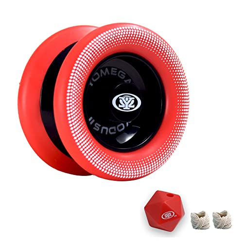 Yomega Xodus II YoYo– Includes Roller Bearing Technology, Rubber Rims and Wing Shape Design – Professional Responsive YoYos Intermediate Level Play (Black Red) von Yomega