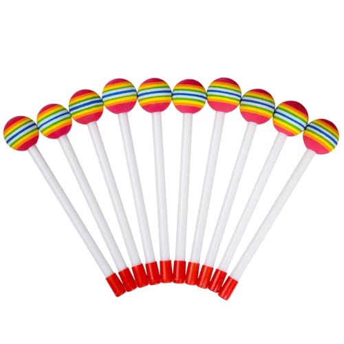 Yominerr 10 Stück Drum Sticks für Kinder Regenbogen Lollipop Drumsticks Kunststoff Drumsticks für Kinder Kind Mallet Yominerr 10 Stück Drum Sticks für Kinder Regenbogen Lollipop Drumsticks Kunststoff Drumsticks für Kinder Kind Mallet von Yominerr