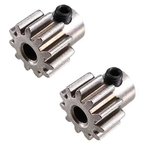 Yominerr 2 STÜCKE Metallmotorzahnrad Ritzel 32P 11T 3,175 mm 6747 für TRX4 6X6 TRX6 RC Auto-Upgrade-Teile von Yominerr
