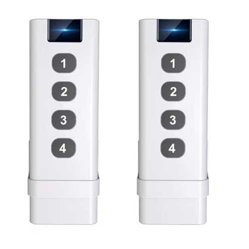 Yominerr 2 Stück Tuya ZigBee-Steuergeräte, Intelligenter Kabelloser Szenenschalter, 4-Tasten-Fernbedienung, Tragbare Fernbedienungen für das Smart Life zu Hause von Yominerr