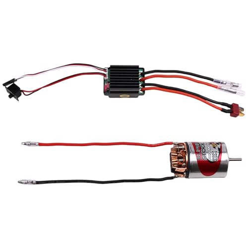 Yominerr 540 Bürstenmotor Wasserdichter ESC 320A Geschwindigkeitsregler-Kombinationssatz für 1/10 RC Car Crawler für Axial SCX10 17T von Yominerr