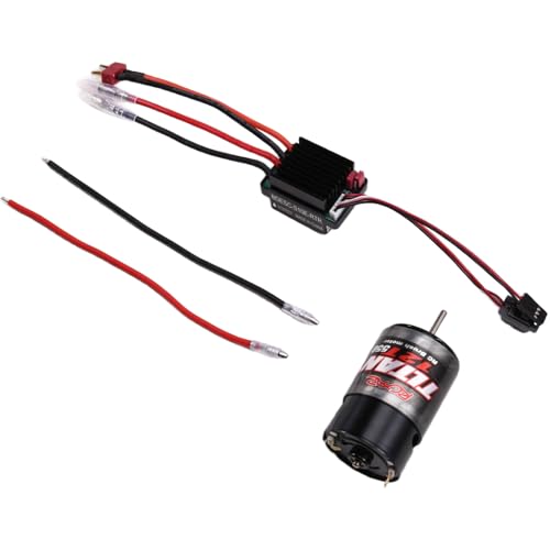 Yominerr 550 Bürstenmotor Wasserdichter ESC 320A Geschwindigkeitsregler-Kombinationssatz für 1/10 RC Car Crawler für Axial SCX10 12T von Yominerr