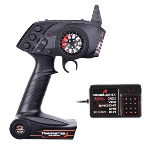 Yominerr AX5S 2,4G Fernbedienungssender mit Empfänger für RC-Auto, RC-Boot, RC-Modellfahrzeuge und Ferngesteuertes Spielzeug Yominerr AX5S 2,4G Fernbedienungssender mit Empfänger für RC-Auto, RC-Boot, RC-Modellfahrzeuge und Ferngesteuertes Spielzeug von Yominerr
