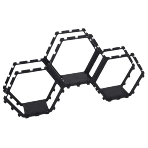 Yominerr Hexagonaler Wabenspleißrahmen Hexagonal Spielzeug Showcase Stand Display Rack Schwarz Yominerr Hexagonaler Wabenspleißrahmen Hexagonal Spielzeug Showcase Stand Display Rack Schwarz von Yominerr