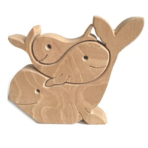 Yominerr Holzpuzzle, Wal, Tierpuzzle, Warmes, Heimdekoration von Yominerr