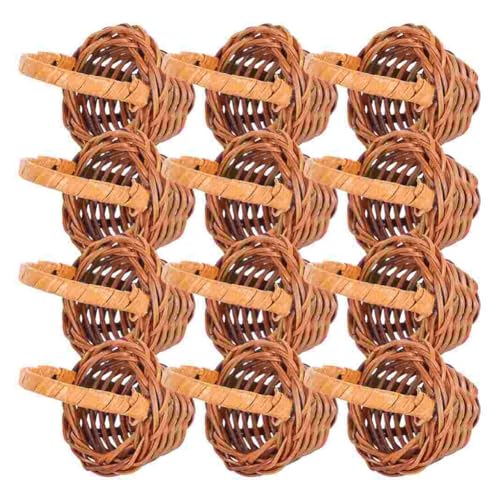 Yominerr Mini-Flechtkörbe, Miniatur-Blumenkörbe, Miniatur-Blumenkörbe, Kleine Süßigkeiten-Geschenkkörbe von Yominerr