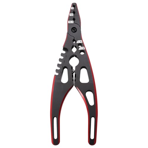Yominerr Professionelles Multitool Metallklemme Stoßdämpferzange Kugelkopfclip für Rc 1/8 1/10 1/14 Rc Car Crawler Schwarz+Rot von Yominerr