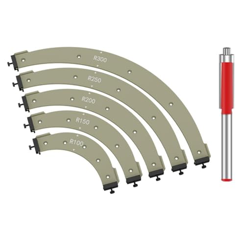 Yominerr Radius Jig Eckenschablonen Runde Ecken Radius Schablonen Holzbearbeitungswerkzeug Große Bogenformen Holzbearbeitung von Yominerr