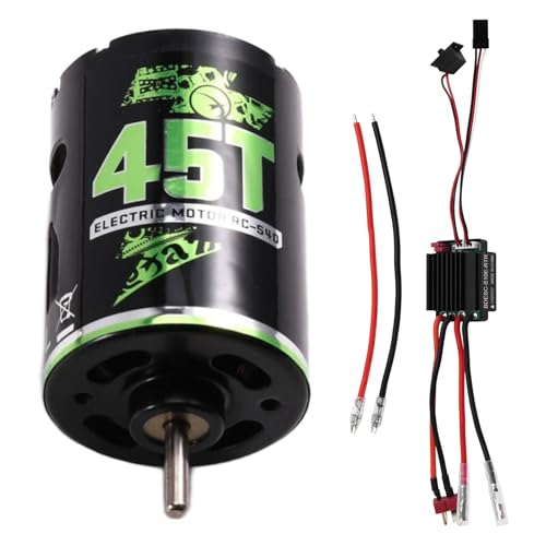 Yominerr Verbesserter 540er Bürstenmotor mit Elektrischem Geschwindigkeitsregler für 1/10 RC/AXIAL/Fahrzeuge von Yominerr