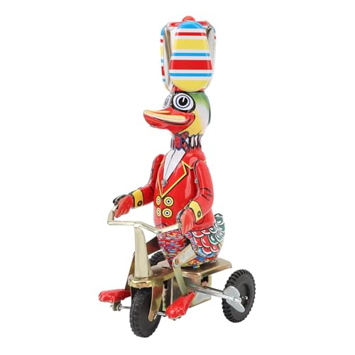 Yomiyuyr Handgefertigtes Blechspielzeug „Ente auf Fahrrad“, Vintage-Blechspielzeug mit Uhrwerk, Robustes Weißblechmaterial, Aufziehspielzeug, nostalgisches Sammlerstück für die Yomiyuyr Handgefertigtes Blechspielzeug „Ente auf Fahrrad“, Vintage-Blechspielzeug mit Uhrwerk, Robustes Weißblechmaterial, Aufziehspielzeug, nostalgisches Sammlerstück für die von Yomiyuyr