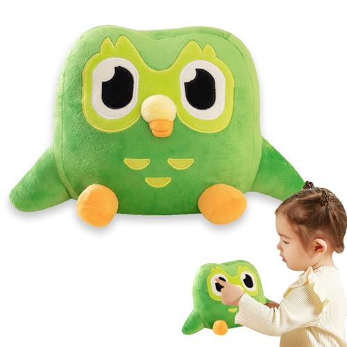YongSral Duolingo Plush, Eule Kuscheltier, Duolingo Kuscheltier, 20CM Cartoon Grüne Eule Plüschtier, Green Owl Plush Toy, Duolingo Plüschtier, Geschenke für Jungen, Mädchen, Kinder, Erwachsene YongSral Duolingo Plush, Eule Kuscheltier, Duolingo Kuscheltier, 20CM Cartoon Grüne Eule Plüschtier, Green Owl Plush Toy, Duolingo Plüschtier, Geschenke für Jungen, Mädchen, Kinder, Erwachsene von YongSral