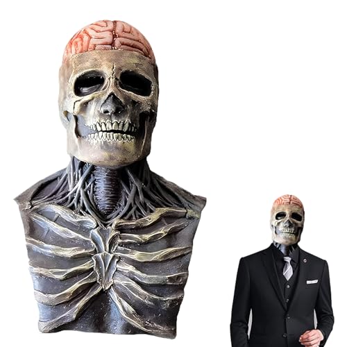 YongSral Totenkopf Maske Halloween, Skelett Maske Halloween, Halloween Schädel Maske, Skull Maske Herren, Totenkopf Maske mit Beweglichem Kiefer, Totenkopfmaske für Cosplay Party Carnival YongSral Totenkopf Maske Halloween, Skelett Maske Halloween, Halloween Schädel Maske, Skull Maske Herren, Totenkopf Maske mit Beweglichem Kiefer, Totenkopfmaske für Cosplay Party Carnival von YongSral