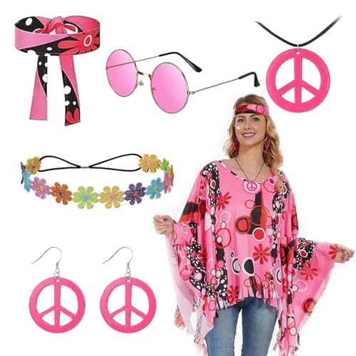 YongSral Hippie Kostüm Damen Set, Hippie Kostüm Damen Kleid, Hippie Kleidung Damen, Kostüm Hippie Frau, Faschingskostüme Hippie Damen, Hippie Kleider Damen, Geeignet Cosplay Party, Karneval YongSral Hippie Kostüm Damen Set, Hippie Kostüm Damen Kleid, Hippie Kleidung Damen, Kostüm Hippie Frau, Faschingskostüme Hippie Damen, Hippie Kleider Damen, Geeignet Cosplay Party, Karneval von YongSral
