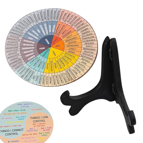 Yongany Calm Emotions Rad-Set, 2-teilig, drehbares Holzrad mit Ständer für psychische Gesundheit, Dekoration, Stressabbau, Werkzeug für Heimschreibtische, 18 x 18 x 5 cm, 110 g, ideal für Yongany Calm Emotions Rad-Set, 2-teilig, drehbares Holzrad mit Ständer für psychische Gesundheit, Dekoration, Stressabbau, Werkzeug für Heimschreibtische, 18 x 18 x 5 cm, 110 g, ideal für von Yongany