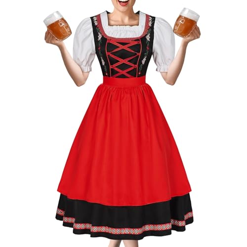 Yongany Deutsches Bierfest-Kostüm für Damen, Festival-Outfit, deutsches Bier, bayernisches, stilvolles Festival-Kostüm, Bierkarneval-Outfit für Damen Yongany Deutsches Bierfest-Kostüm für Damen, Festival-Outfit, deutsches Bier, bayernisches, stilvolles Festival-Kostüm, Bierkarneval-Outfit für Damen von Yongany