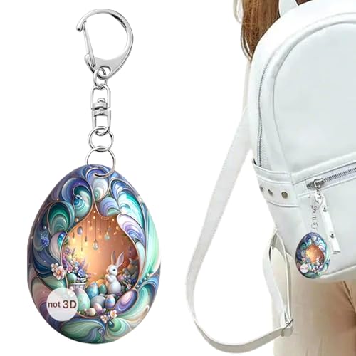 Yongany Oster-Schlüsselanhänger für Kinder, Eier-Kaninchen-Design, Schlüsselanhänger, Bastelprojekt, hängende Ornamente, Partygeschenke, Korbfüller für Auto, Rückspiegel, Rucksack, Klassenzimmer Yongany Oster-Schlüsselanhänger für Kinder, Eier-Kaninchen-Design, Schlüsselanhänger, Bastelprojekt, hängende Ornamente, Partygeschenke, Korbfüller für Auto, Rückspiegel, Rucksack, Klassenzimmer von Yongany