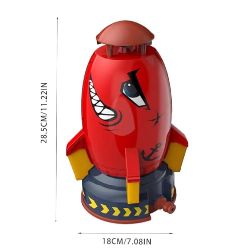 Rukjmqi Sprinkler, Rocket Wassersprinkler, 18x18x28,5cm Rockt Wassersprinkler Kinder Outdoor, 360 Rotierender Weltraumraketensprinkler Mit Wasserleitung,Wasserspielzeug Für De von Yongmcxhhj