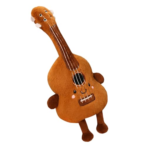 Yongmcxhhj Plüsch Gitarre Musikinstrument Kuscheltier | Niedliches Kuscheliges Gitarrenkissen Musikinstrument | Realistisches Plüschtier für Jugendliche und Erwachsene von Yongmcxhhj