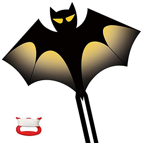 YongnKids Riesiger Fledermaus Drachen für Kinder, Leicht zu Fliegende Outdoor Spiele für 4 5 6+ Jahre Jungen Mädchen Spielzeug für draußen Mit Drachenschnur und Geschenktüte von YongnKids