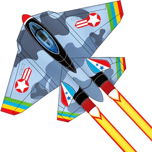 YongnKids Flugzeug Drachen für Kinder und Erwachsene, Strand, Camp, Ausflug, Spiele, Kinderdrachen Einfach zu Fliegen, Outdoor Spiele für Kinder, Lenkdrachen mit Drachenschnur und Geschenktüte YongnKids Flugzeug Drachen für Kinder und Erwachsene, Strand, Camp, Ausflug, Spiele, Kinderdrachen Einfach zu Fliegen, Outdoor Spiele für Kinder, Lenkdrachen mit Drachenschnur und Geschenktüte von YongnKids