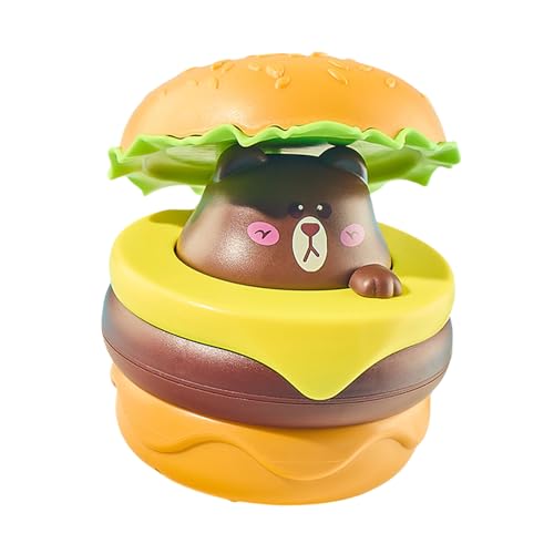 Yonuaret Fahrzeug für Kleinkind 1-3 zurückziehen, Spielzeug winden,Nettes Cartoon Wind -up -Auto mit Hamburger -Design - Sport- und Freizeitspiel, Kinderspielwagen für Jungenmädchen, Heimnutzer, von Yonuaret