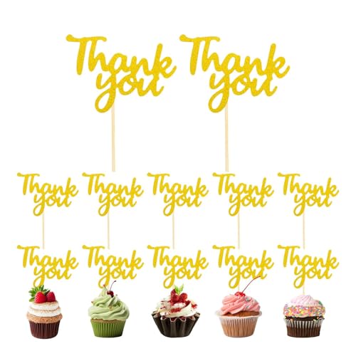 Yonuaret Muffin Dekoaufleger - Freundschafts Kuchen Deko Geschenkidee | 12 Stück Partyzubehör Set Für Dankesfeiern Thanksgiving Feste Versammlungen Feiern von Yonuaret