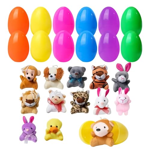 Yonuaret Ostereier gefüllt mit Plüsch, vorgefüllte Ostereier - Holiday Stuffer Plushies Puppe - Ostereier mit Tierplüsch für Kinder, gefüllt Yonuaret Ostereier gefüllt mit Plüsch, vorgefüllte Ostereier - Holiday Stuffer Plushies Puppe - Ostereier mit Tierplüsch für Kinder, gefüllt von Yonuaret