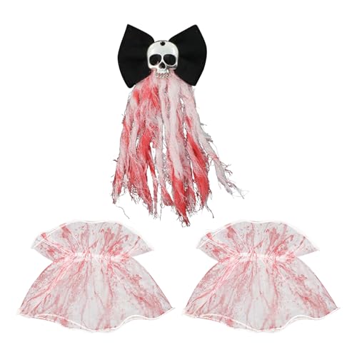 Yonuaret Skelett Haarklammer,Blutige Halloween Skelett Haarklammern - 3er Set Gothic Brautschmuck und Armband Totenkostüm Zubehör für Rollenspiel Mottoparty Cosplay Fotografie Yonuaret Skelett Haarklammer,Blutige Halloween Skelett Haarklammern - 3er Set Gothic Brautschmuck und Armband Totenkostüm Zubehör für Rollenspiel Mottoparty Cosplay Fotografie von Yonuaret