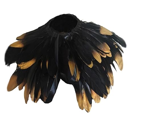Yoodeet Gothic Feder Schal Punk Feder Shrug Cape Kragen für Männer Frauen Feder Schulter Kostüm Zubehör Yoodeet Gothic Feder Schal Punk Feder Shrug Cape Kragen für Männer Frauen Feder Schulter Kostüm Zubehör von Yoodeet