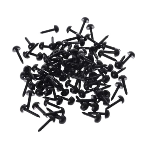 Yooghuge 100pcs 3mm/4mm/5mm/6mm Für Puppenpuppen Kunststoff Schwarzer Stift Sicherheitsaugen Für Han Acrylaugen von Yooghuge