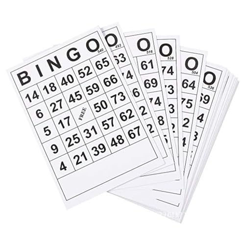 Yooghuge 60 Stück Bingos Spielkarten Mit Eindeutiger Nummer Sich Nicht Wiederholende Familien Bingos Spielkarten Einweg Party Tischspielkarten Tischspiel Partyspielkarten von Yooghuge