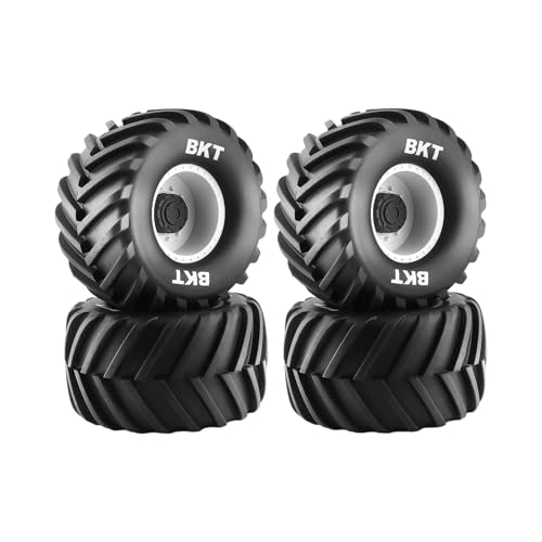 Yooghuge EIN Satz Von Radreifen Gummi Fernbedienungsauto Für Fernbedienungsteile Für Crawler Schlammgelände Aluminium Leichtmetall Rad Hubs von Yooghuge