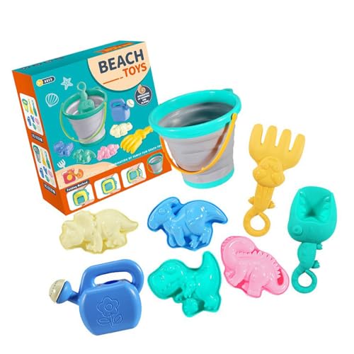 Yooghuge Faltbarer Sandeimer Strand Sandspielzeug Mit Schaufel Und Wassertöpfen Für Kinder Wasserspiel Strand Urlaub Familientransportzubehör Für Kleinkinder von Yooghuge