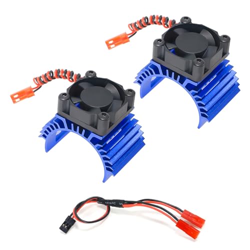 Yooghuge Hochleistungen Fernbedienungszubehör 36mm Twin Kühllüfter Aluminium Legierung Twin Wärme Lüfter Fernbedienungswagen Wärmekühlung von Yooghuge