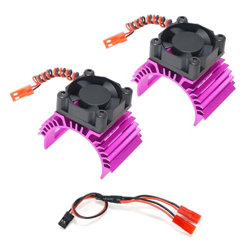 Yooghuge Hochleistungen Fernbedienungszubehör 36mm Twin Kühllüfter Aluminium Legierung Twin Wärme Lüfter Fernbedienungswagen Wärmekühlung von Yooghuge