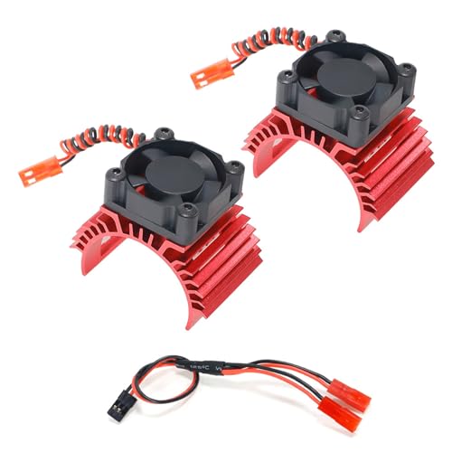 Yooghuge Hochleistungen Fernbedienungszubehör 36mm Twin Kühllüfter Aluminium Legierung Twin Wärme Lüfter Fernbedienungswagen Wärmekühlung von Yooghuge