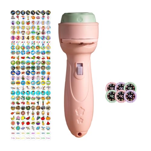 Yooghuge Jungen Mädchen Bildungsprojektor Taschenlampe Spielzeug Mit Discs 48 Cartoon Bilder Baby Puzzle Interaktive Kinderprojektor Spielzeug von Yooghuge