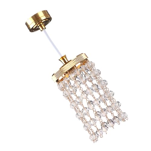 Yooghuge Miniaturkristall Kronleuchter Puppenhaus Dekoration Mit Heller LED Beleuchtung Für 1/12 Wohnzimmerszene Display Accessoire Miniaturszene Beleuchtung Yooghuge Miniaturkristall Kronleuchter Puppenhaus Dekoration Mit Heller LED Beleuchtung Für 1/12 Wohnzimmerszene Display Accessoire Miniaturszene Beleuchtung von Yooghuge