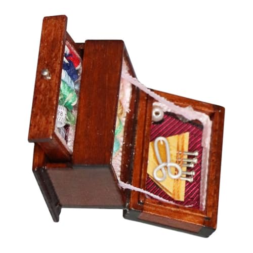 Yooghuge Miniaturnähenwerkzeugkits Für 1/12 Skala Dollhouses Szene Display Accessoires Realistische Nähraum Landschaftsumgebung Miniature Kits Für Puppenhäuser von Yooghuge