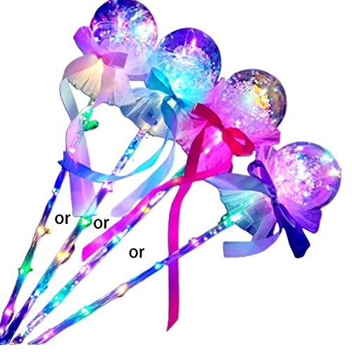Yooghuge Prinzessin Zauberstab Blinkendes Led Stick Spielzeug Für Schillernde Leichte Kristallkristall Leuchtend Ball Kinder Mädchen Bevorzugen Rave Rallye P Party von Yooghuge