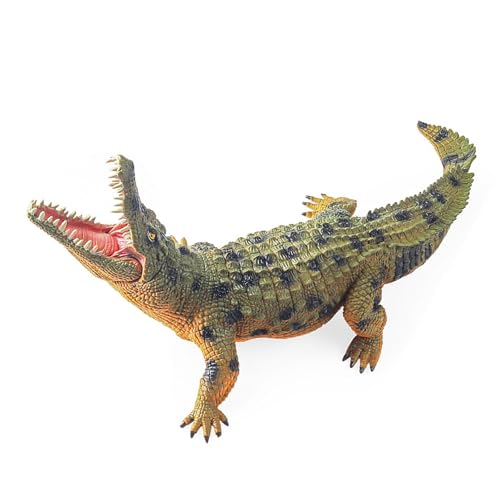 Yooghuge Simulations Alligatoren Modellfigur Verschleiß Widerstand Kinder Wildanimal Kognitive Sensorische Entwicklung Figur Desktop Dekore Plastik Tierfigur von Yooghuge