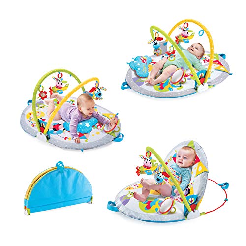 Yookidoo 40145 Gymotion Sitz-Spieldecke, Mehrfarbig, 90x80 cm von Yookidoo